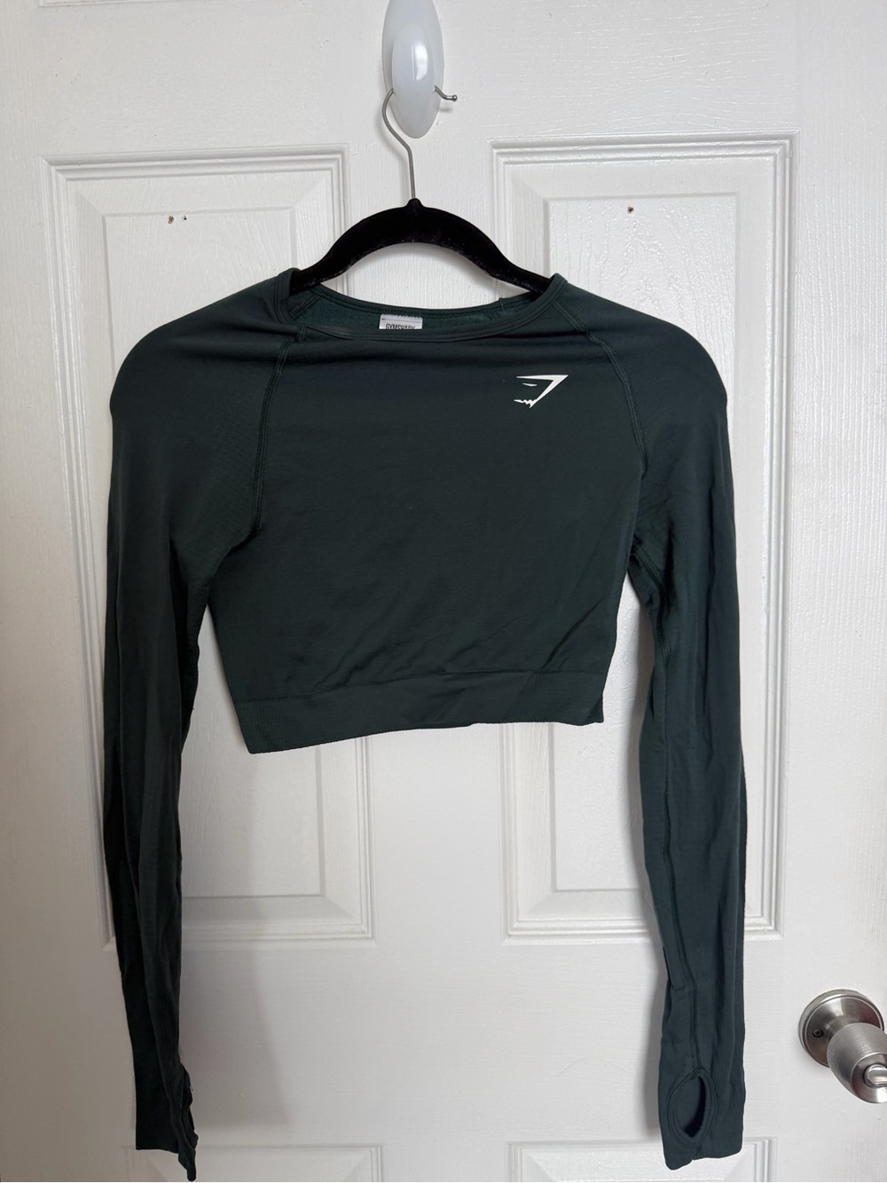 Gymshark Forest Green Vital Seamless Long-Sleeve Cropped